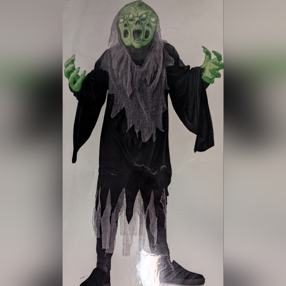 Spooky Green and Black Kids Costume